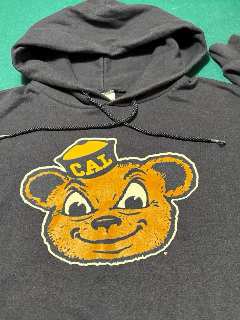VTG Champion UC Berkeley Black Hoodie w/mascot Oskie , M , $25
